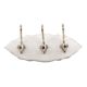 White Silver Small Wall Wooden Iron Hooks